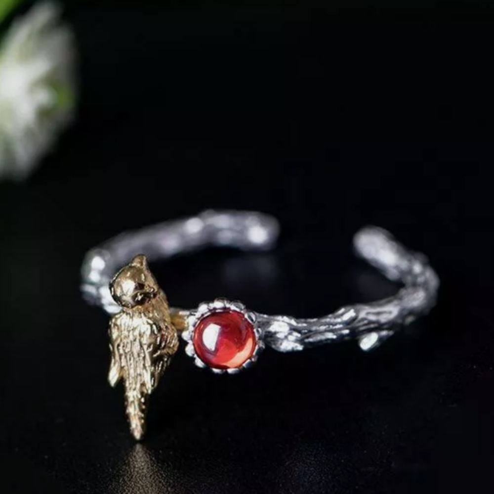 Bird on a Branch Ring